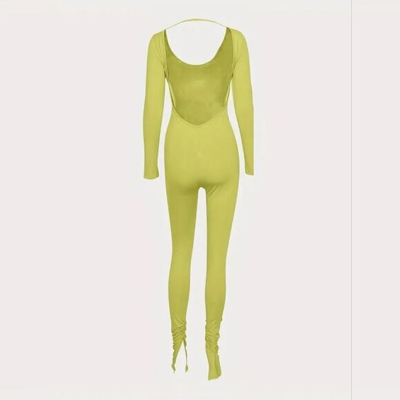 Ladies open back jumpsuit sz medium - Picture 7 of 8